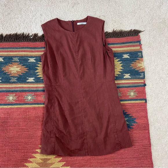 MM Lafleur Tops - MM Lafleur Angelina Red Brown Tailored Tunic Top Size 4